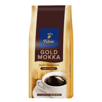 Кофе в зернах Gold Mokka, пакет 250 г, TIBIO