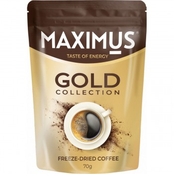 Кофе растворимый сублимированный Gold Collection, пакет 70 г, Maximus