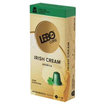 Кофе в капсулах IRISH CREAM (Интенсив 8), 10 шт по 5.5 г, Lebo