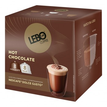 Набор для приготовления напитка "Hot chocolate" 16 шт*10,75 гр, LEBO