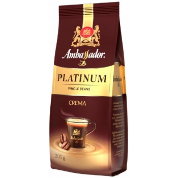 Кофе в зернах Ambassador Platinum Crema, 200 г, Ambassador