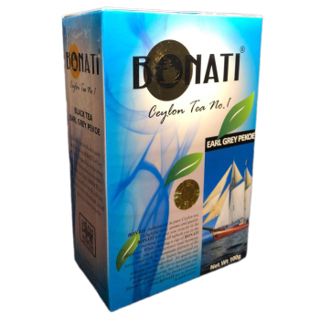 Чай черный с бергамотом Earl Grey Pekoe в картонной коробке, 100г, Bonati