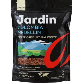 Кофе растворимый сублимированный Colombia Medellin, пакет 240 г, Jardin