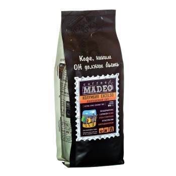 Кофе в зернах Колумбия Exelso, пакет 500 г, Madeo