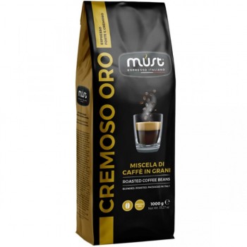 Кофе в зернах Cremoso Oro, пакет 1 кг, Must