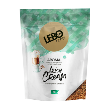 Кофе растворимый AROMA IRISH CREM, пакет 70 г, Lebo