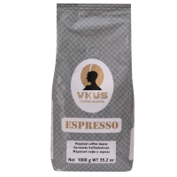 Кофе зерновой Espresso, пакет 1 кг, VKUS