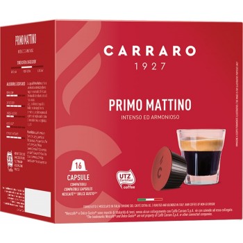 Кофе в капсулах, CARRARO (DG) PRIMO MATTINO 16шт