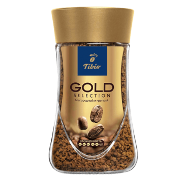 Кофе растворимый Gold Selection банка 95 г, TIBIO