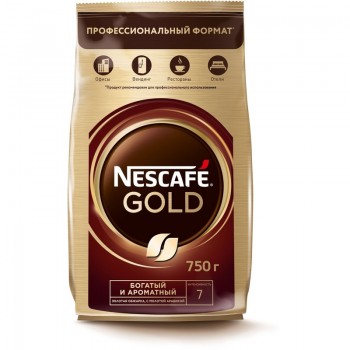 Кофе растворимый с добавлением молотого Gold, пакет 750 г, Nescafe