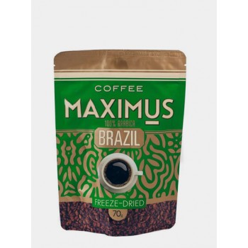 Кофе растворимый сублимированный Brazil, пакет 70 г, Maximus