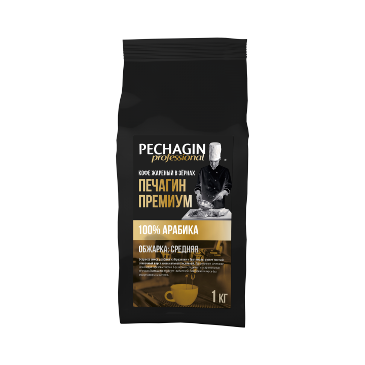 Кофе в зернах Печагин Премиум, 1 кг, PECHAGIN
