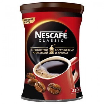 Кофе растворимый с добавлением молотого Classic, банка 230 г, Nescafe