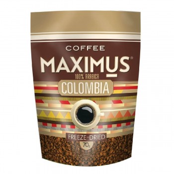 Кофе растворимый сублимированный Columbian, пакет 70 г, Maximus