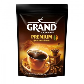 Кофе растворимый Grand Premium бразил.гранул, пакет 75 гр, Grand