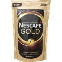 Кофе растворимый с добавлением молотого Gold, пакет 250 г, Nescafe