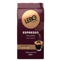Кофе молотый Espresso ITALIANO брикет 230г, Lebo