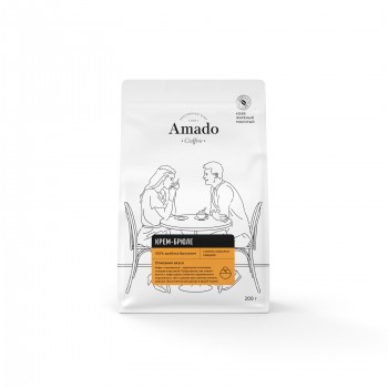 Кофе молотый ароматизированный Крем-брюле, 200г, Amado