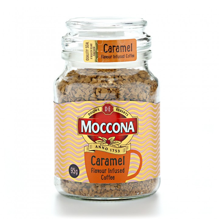 Кофе растворимый сублимированный Continental Gold с ароматом карамели, банка 95 г, Moccona