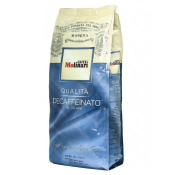 Кофе в зернах Decaffeinated, пакет 1 кг, Molinari