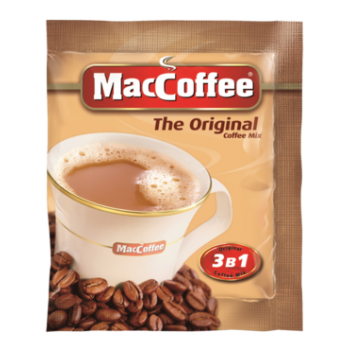 Кофе растворимый в пакетиках 3 в 1 Original, 100 шт по 20 г, MacCoffee