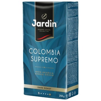 Кофе молотый Colombia Supremo, пакет 250 г, Jardin
