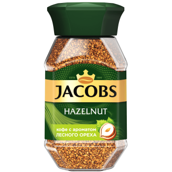Кофе растворимый, Jacobs Hazelnut с ароматом лесного ореха, 95 г, JACOBS