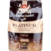 Кофе в зернах Platinum Crema, пакет 1 кг, Ambassador