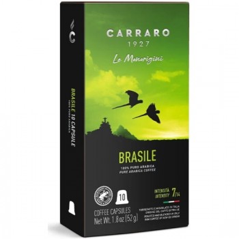 Кофе в капсулах, CARRARO (N) BRASILE 10 шт, Carraro