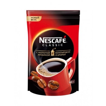 Кофе растворимый с добавлением молотого Classic, пакет 150 г, Nescafe