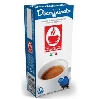 Кофе в капсулах nes Decaffeinated 10 капсул по 5,5г, Caffe Tiziano Bonini