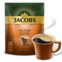 Кофе растворимый Velour, пакет 70 г, Jacobs
