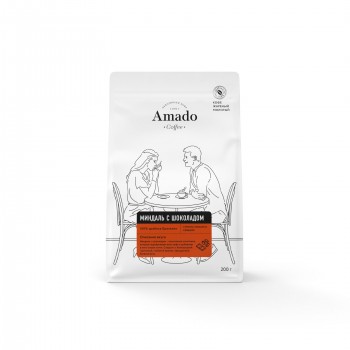 Кофе молотый ароматизированный Миндаль-шоколад, 200г ,Amado