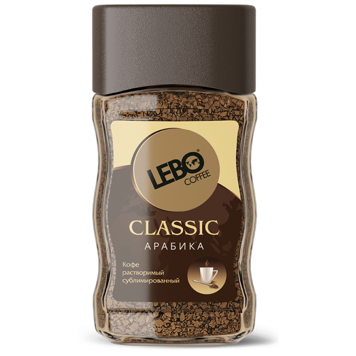 Кофе растворимый сублимированный Classic, банка 75 г, Lebo