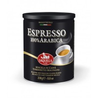 Кофе молотый Espresso 100% Arabica, банка 250 г, Saquella