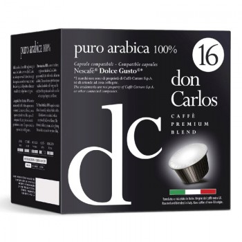 Кофе в капсулах, DON CARLOS (DG) PURO ARABICA 100% 16шт