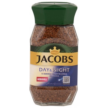 Кофе растворимый День и ночь, банка 95 г, Jacobs