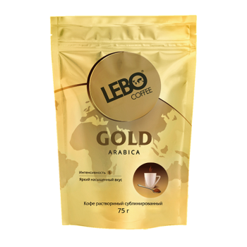 Кофе сублимированный Lebo Gold м/у, 75, Lebo