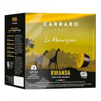 Кофе в капсулах,CARRARO (DG) RWANDA 16шт