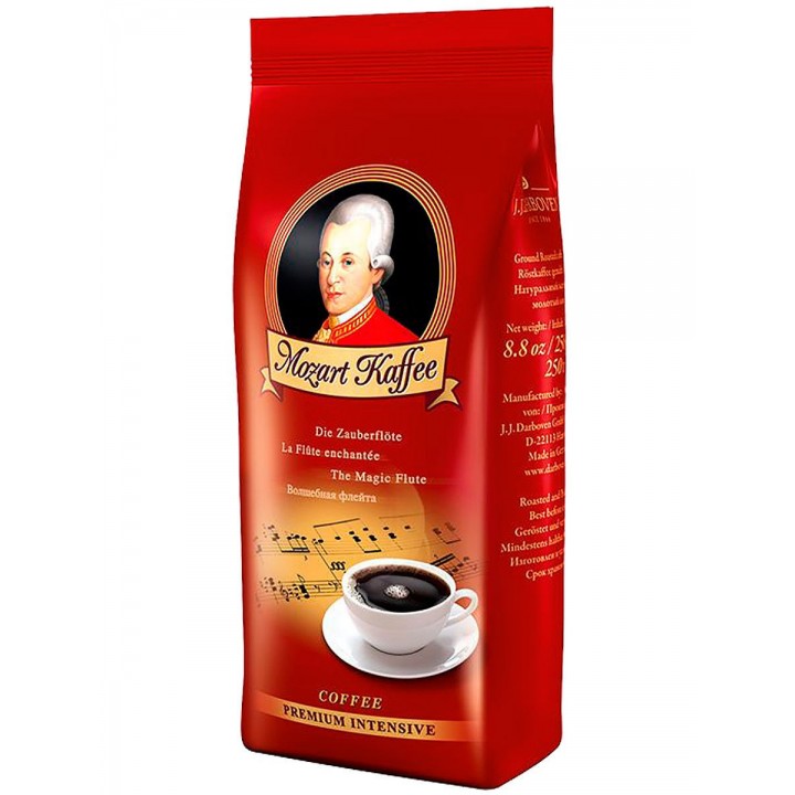 Кофе в зернах Mozart Kaffee Premium Intensive, пакет 250 г, J.J. Darboven