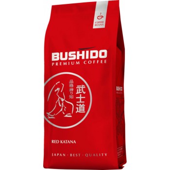 Кофе в зернах Red Katana, пакет 1 кг, Bushido