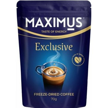 Кофе растворимый сублимированный Exclusive с добавлением молотого 70 г, Maximus