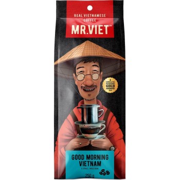 Кофе в зернах Mr. Viet "Good Morning, Vietnam" / Мистер Вьет "Доброе утро, Вьетнам", 100% робуста, пакет 250 г