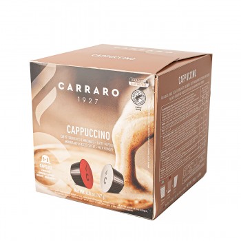 Кофе в капсулах, CARRARO (DG) CAPPUCINO 8+8шт